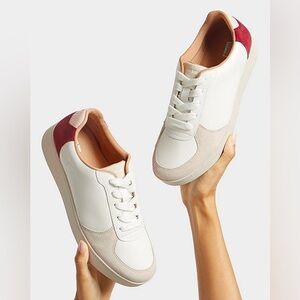 FitFlop Rally Leather/Suede Panel Womens sneakers , sz US 9